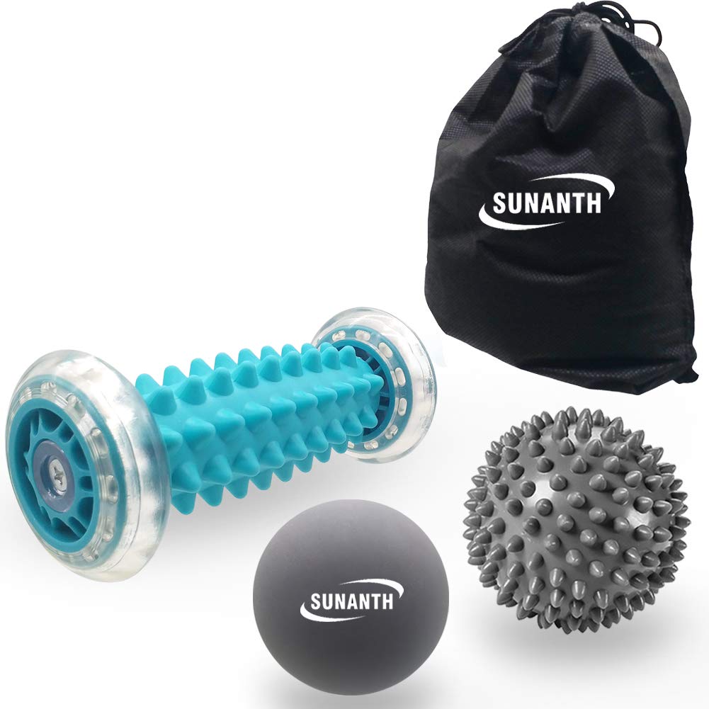 SUNANTH Foot Massager Roller for deep tissue relief and circulation.