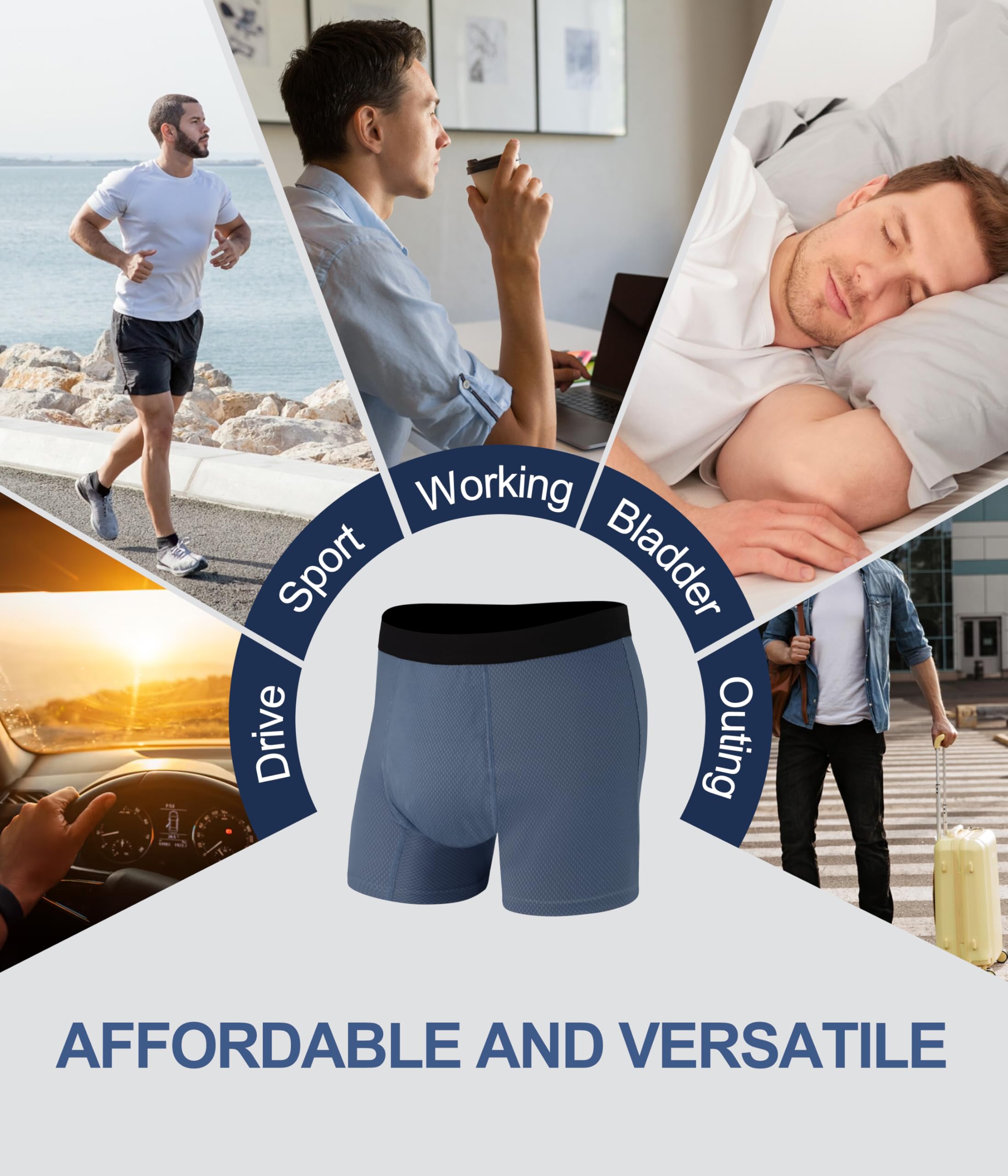 SUNCHIRI three-pack multicolor underwear provides versatile daily protection