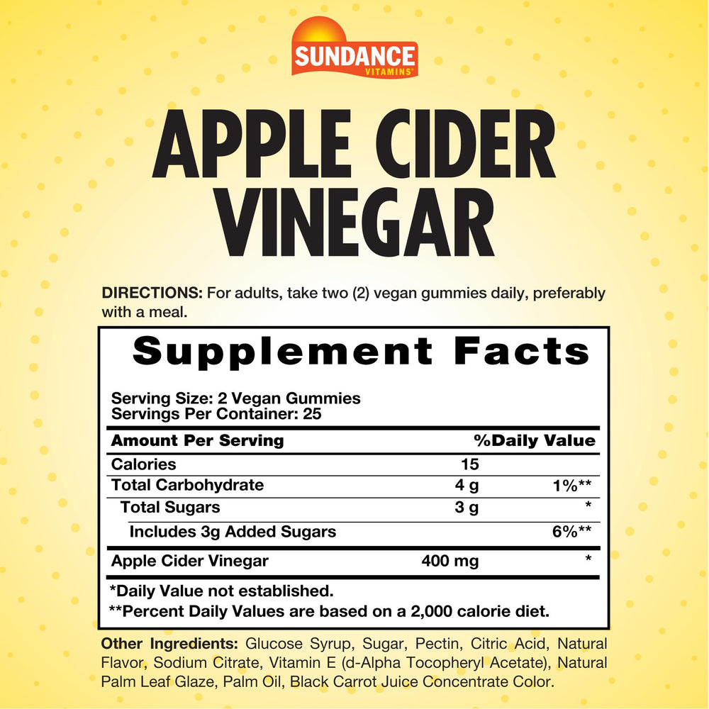 Sundance Apple Cider Vinegar Gummies close-up highlighting apple flavor