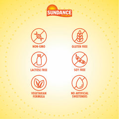 Sundance Apple Cider Vinegar Gummies label emphasizes vegan and non-GMO