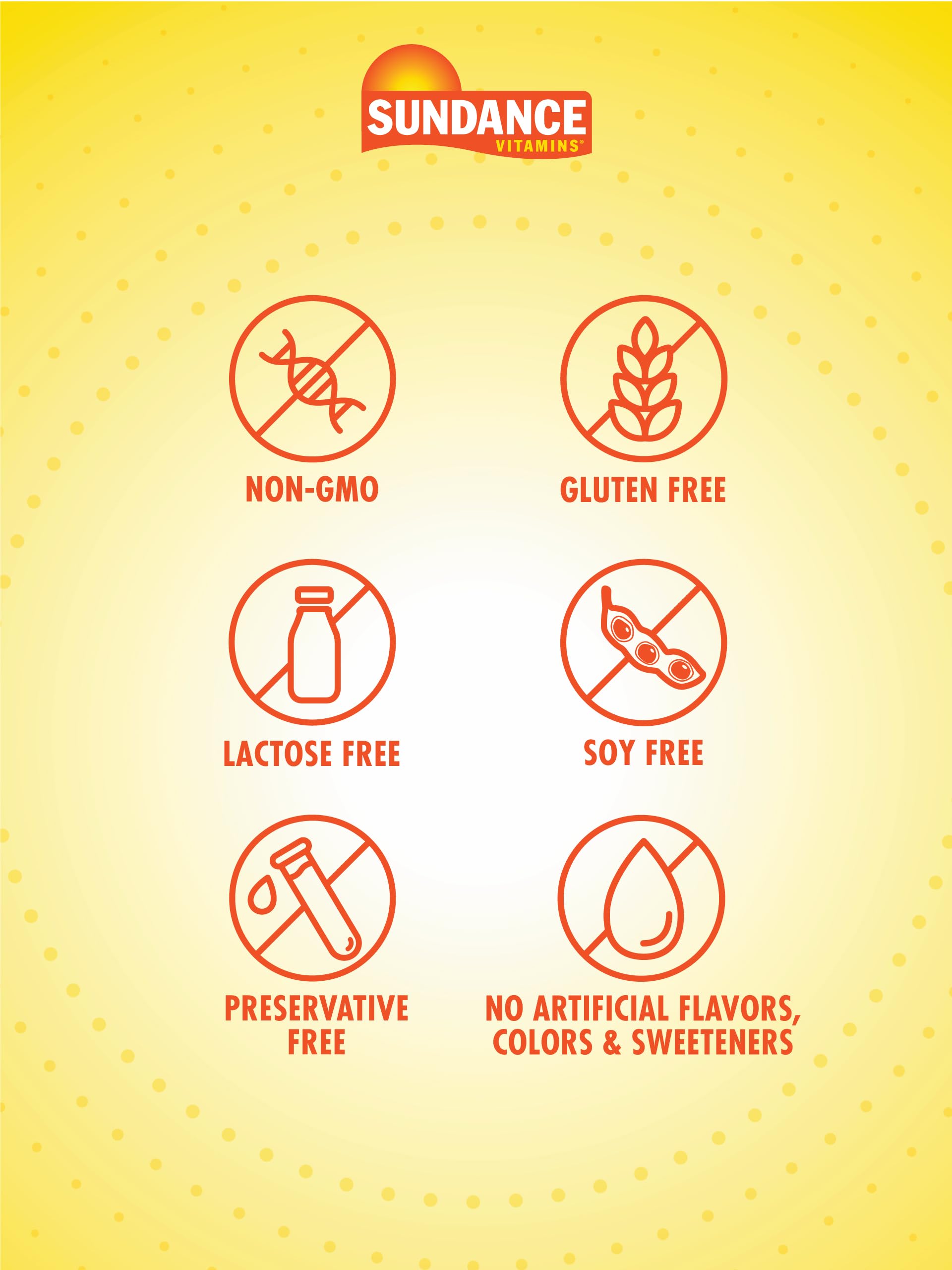 Nutrition label back of Sundance L-Arginine bottle for ingredient transparency.