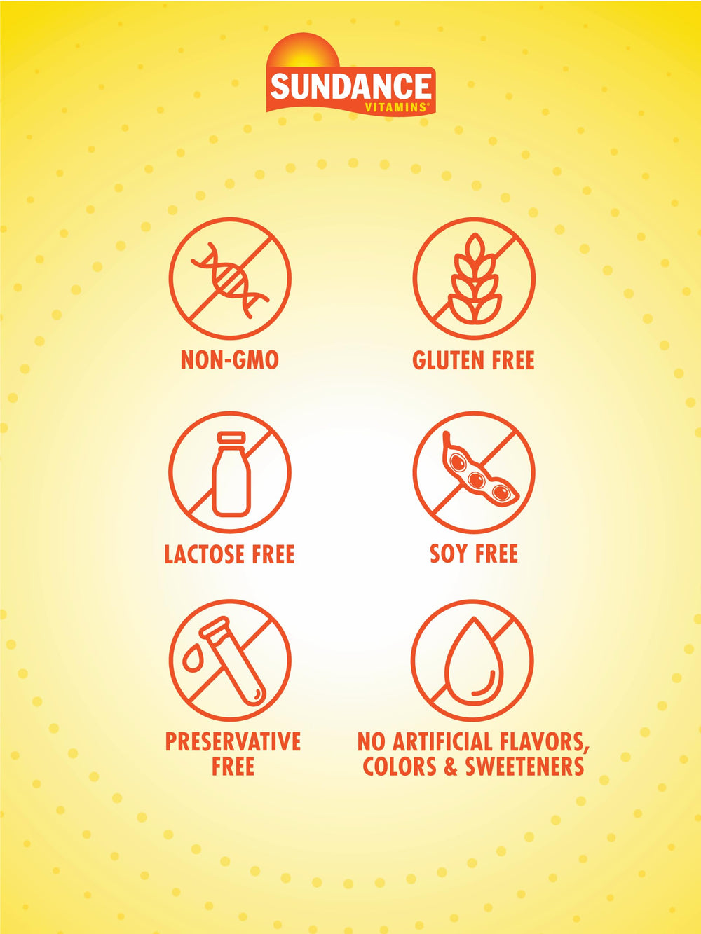 Nutrition label back of Sundance L-Arginine bottle for ingredient transparency.