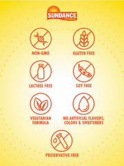 Sundance Ceylon Cinnamon Capsules label showing gluten-free and non-GMO certification.