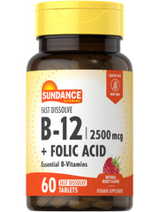 Sundance fast dissolve B-12 berry tablets for quick absorption