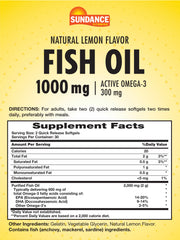 Sundance Fish Oil softgels come in a 60-count bottle for convenience