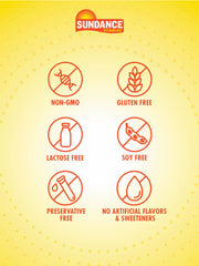 Packaging for Sundance Sambucus elderberry capsules showing non-GMO and gluten-free features