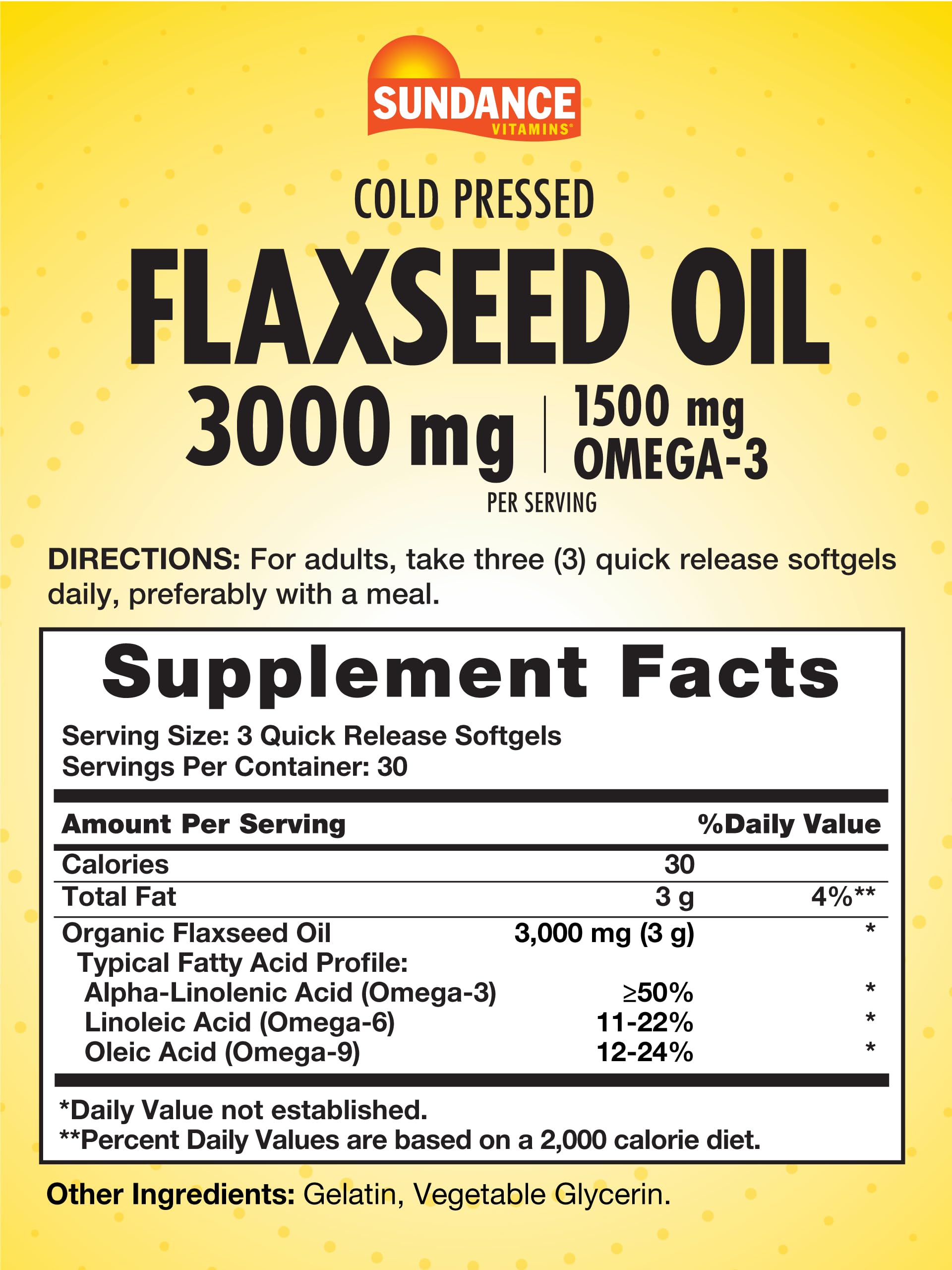Sundance 90-softgel bottle ready to swallow for convenient daily nutrition.