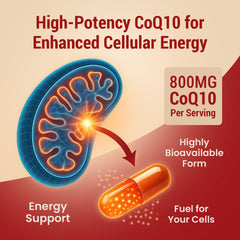 Sundhed Natural CoQ10 packaging box shown for convenient home supplementation