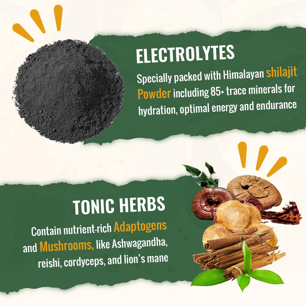 Ingredient spotlight: Sundhedsliv greens with shilajit and adaptogens.