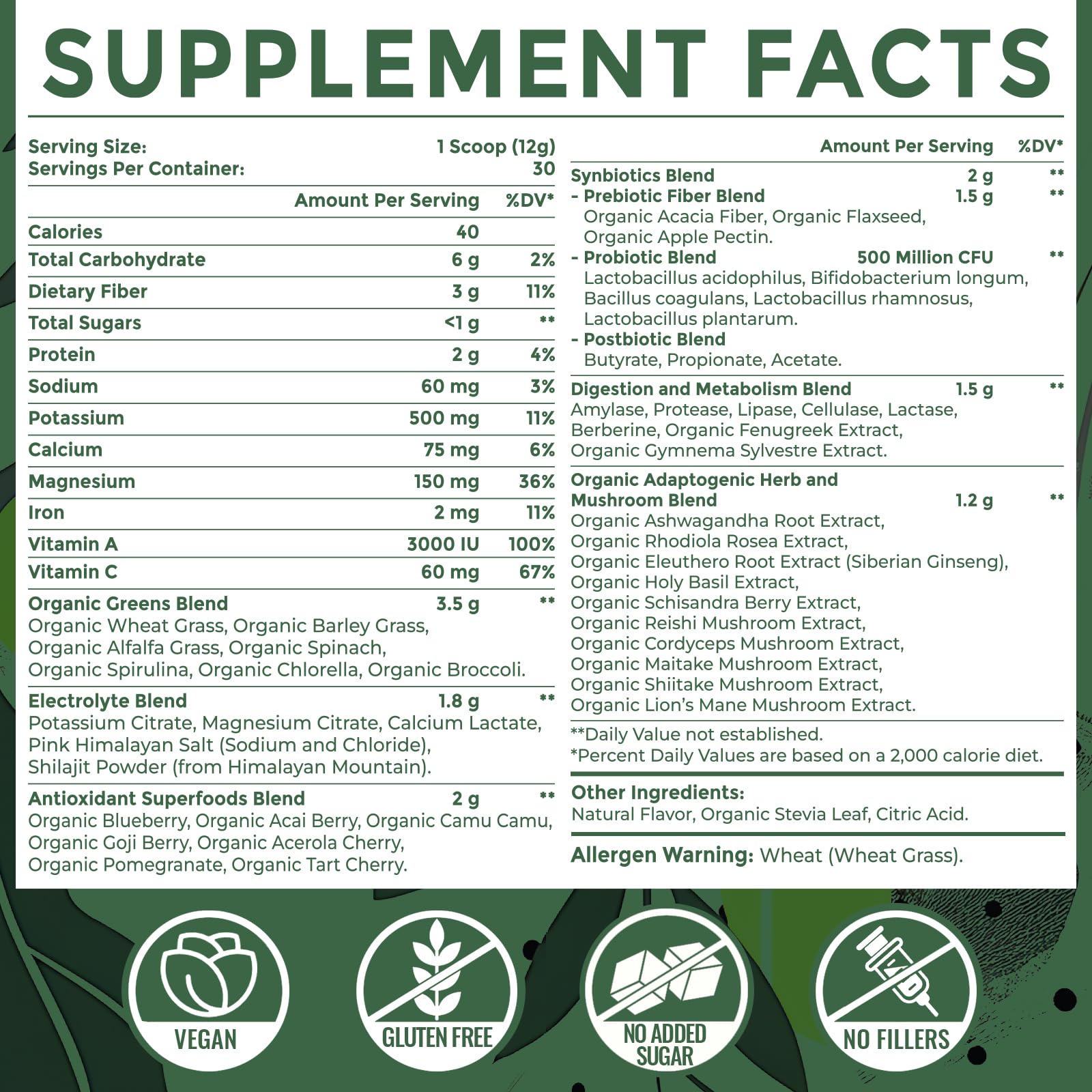 Sundhedsliv greens powder scoop emphasizing convenient daily use.
