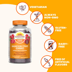 Sundown packaging front conveys convenient daily gummy supplement.