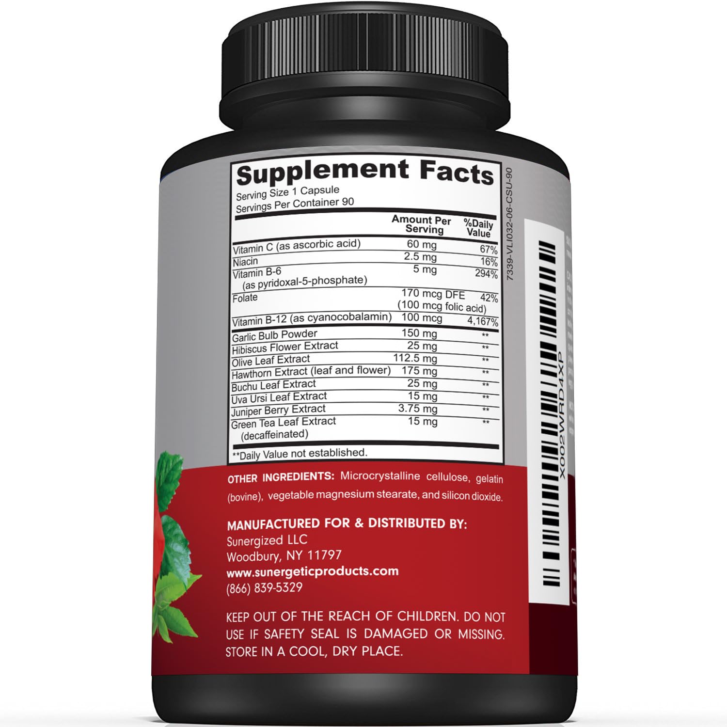 Sunergetic BP blend featuring garlic and hawthorn for heart support.