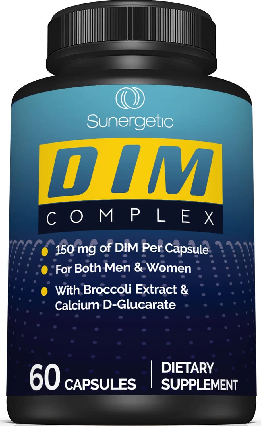 Sunergetic DIM 150mg bottle for daily balance exploration.