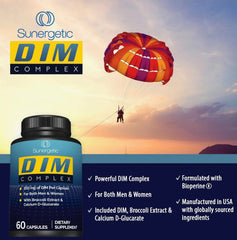 Sunergetic DIM Calcium D-Glucarate shows blend for absorption support.