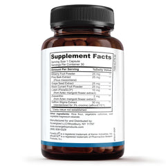 Sunergetic eye pressure supplement pour showing easy daily dosing