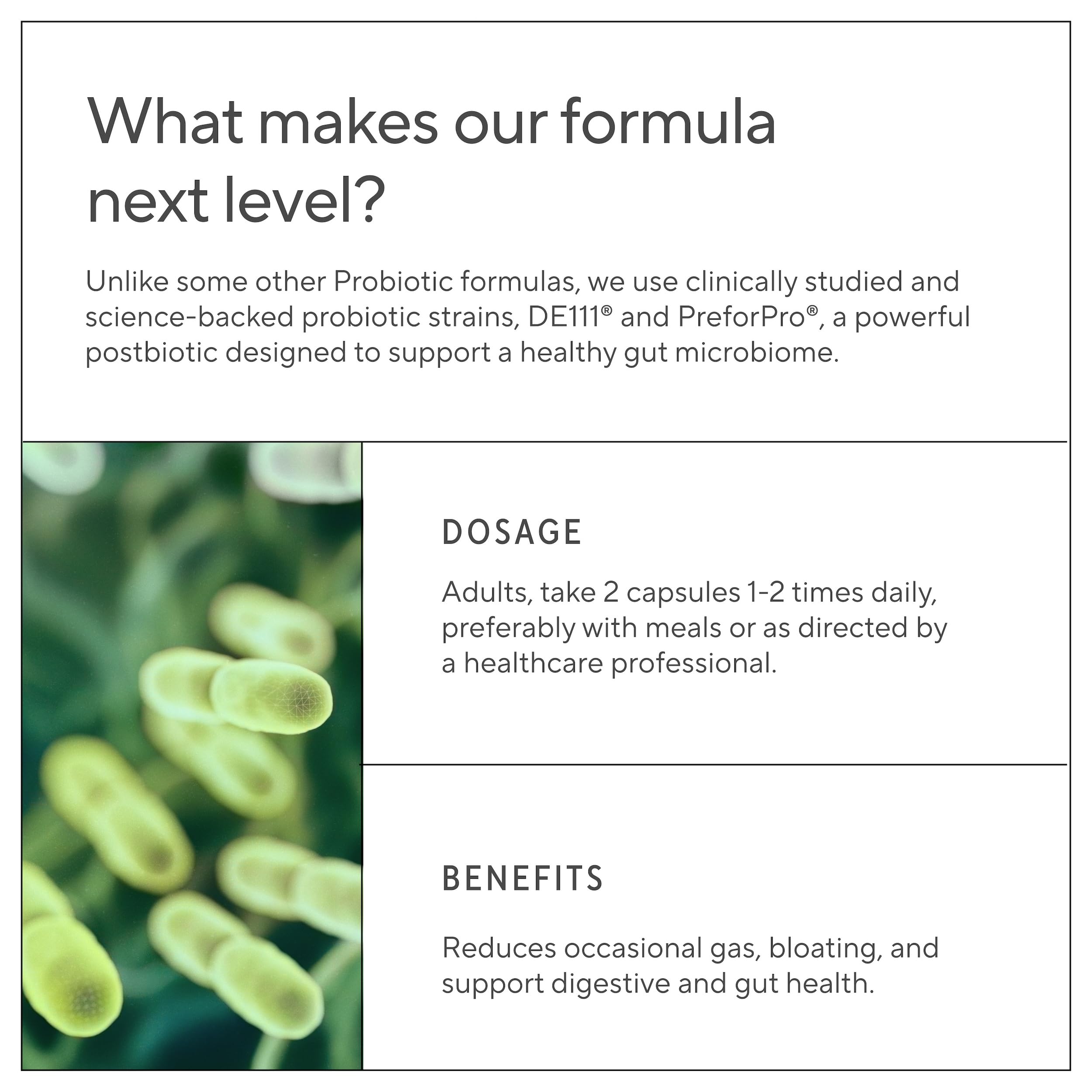 Sunergetic packaging box showcasing complete gut health formula