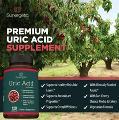Sunergetic Tart Cherry powder container shows antioxidant-rich fruit