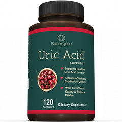 Sunergetic Uric Acid Cleanse Capsules in bottle support daily balance