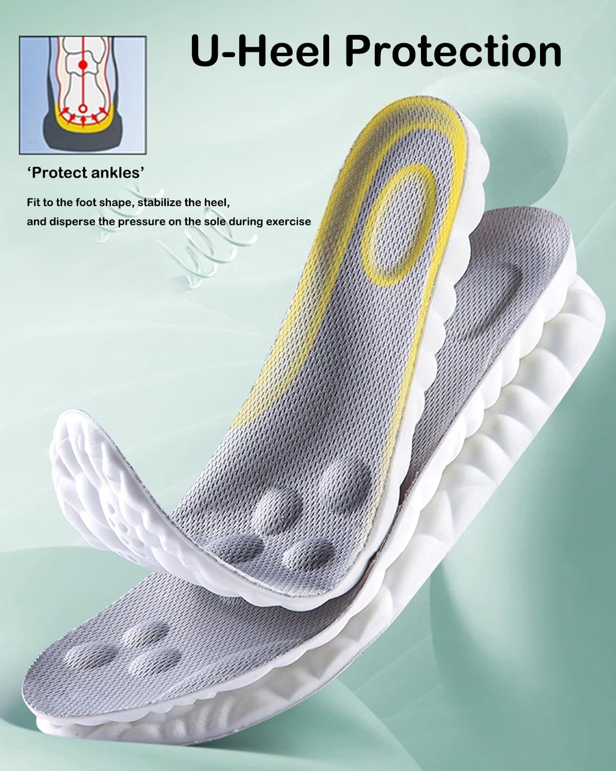 Sunerme all-day comfort insoles orange suit men and women.