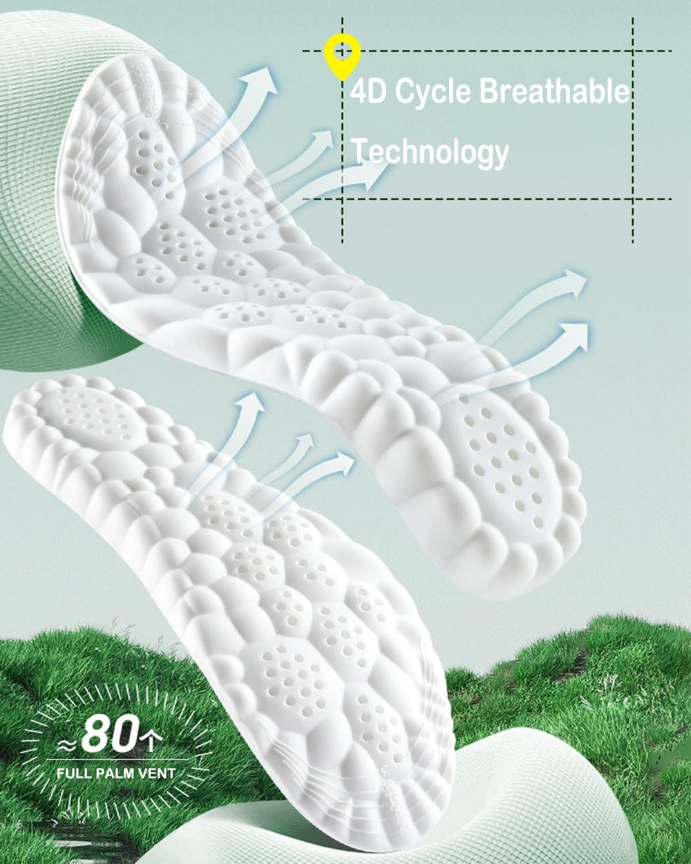 Sunerme breathable ventilated structure keeps feet cool and dry