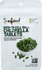 Sunfood Chlorella tablets with broken cell wall for enhanced absorption