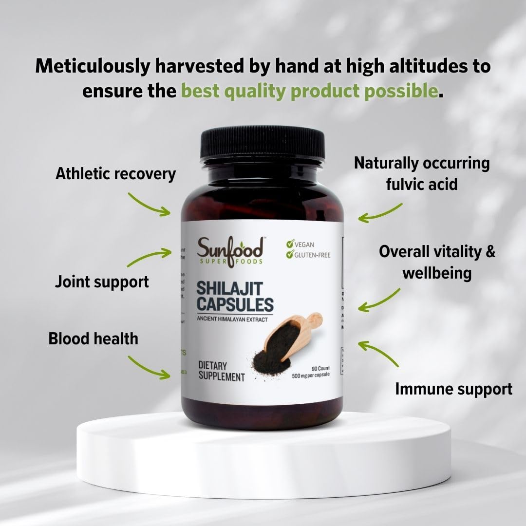 Sunfood Shilajit origin Himalayas image communicates pure high-altitude harvest.