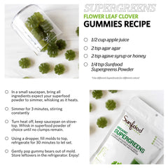 Sunfood Supergreens being poured into glass, convenient daily green juice.
