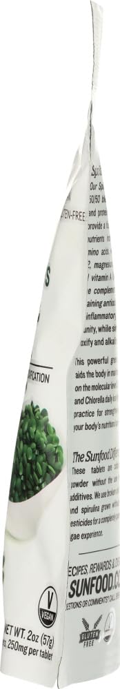 Sunfood tablets being swallowed with water for easy daily use.