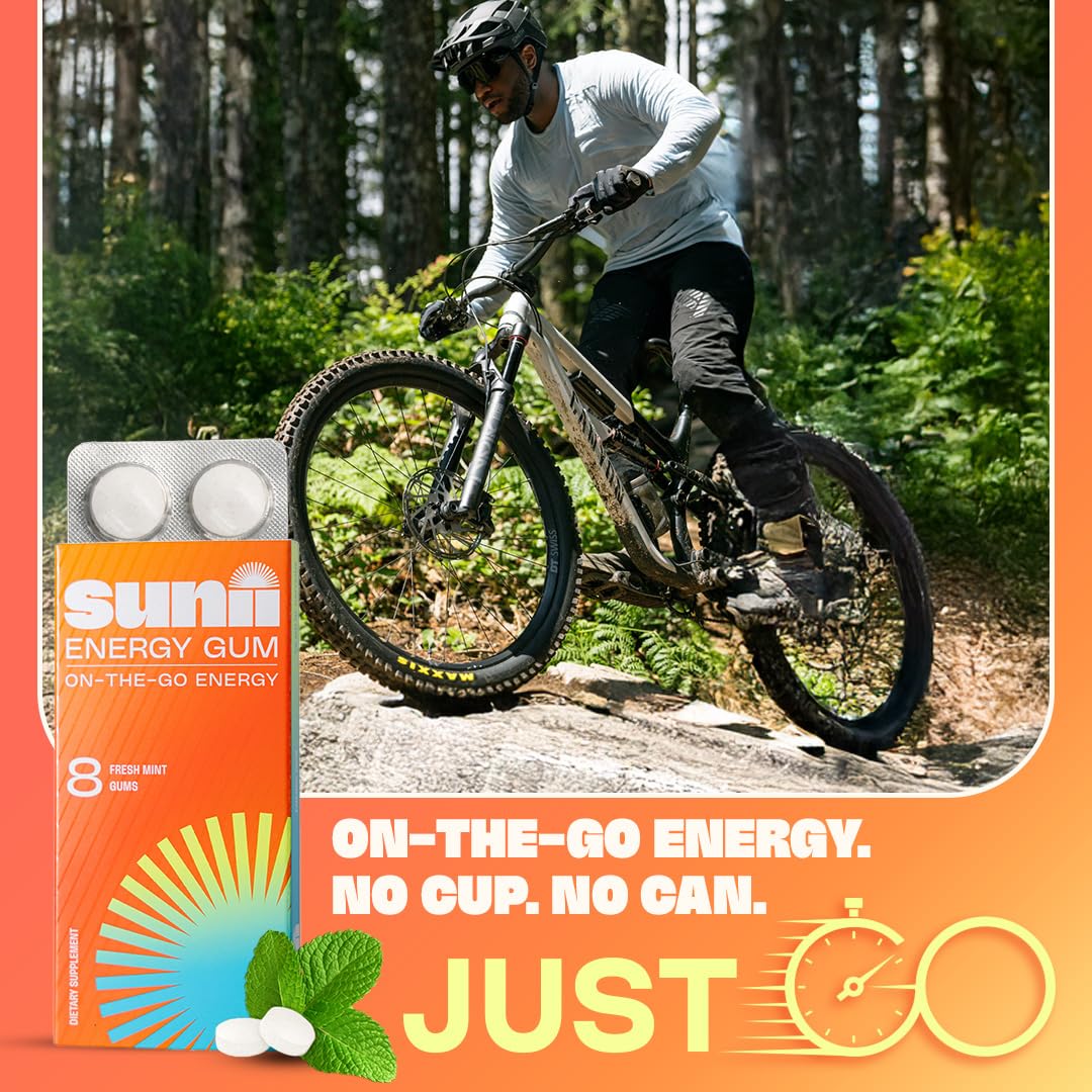 Sunii Energy Gum full pack with mint scent and branding