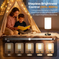 SUNKENET lamp with USB ports charges devices while providing steady light.