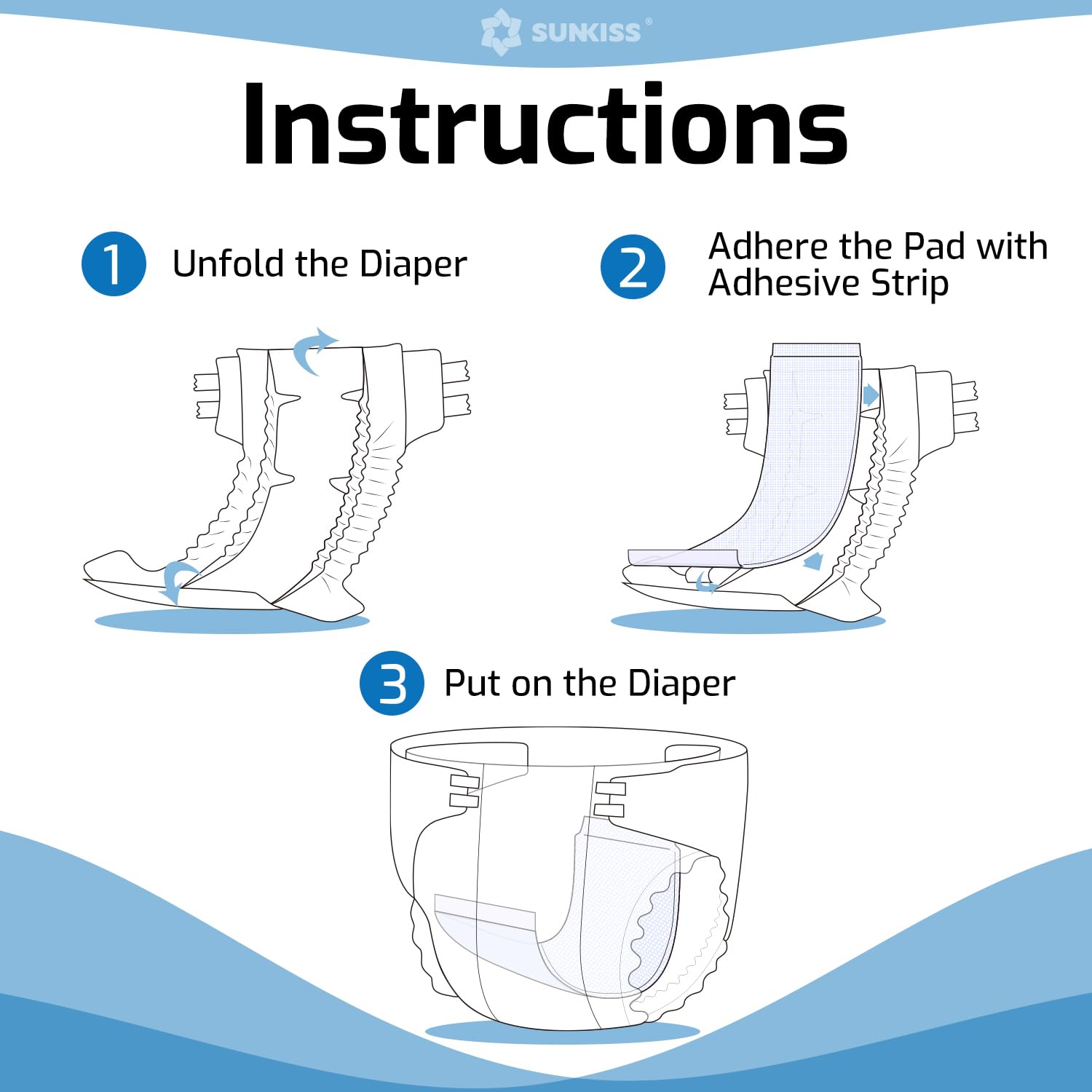 SUNKISS Trustplus Booster Pads 15x4 flow-through absorption captures liquid efficiently