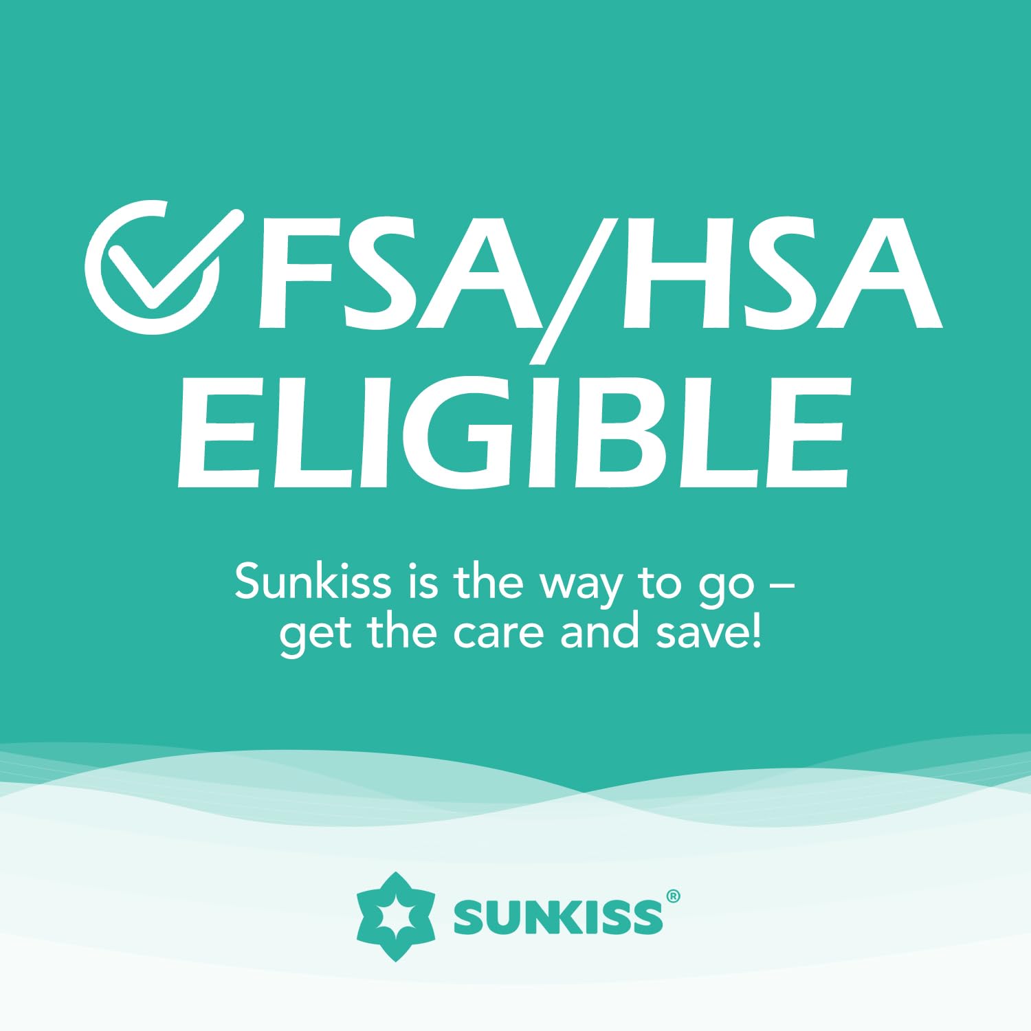 SUNKISS TrustPlus packaging shows FSA/HSA eligibility.