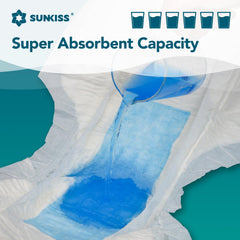 SUNKISS TrustPlus overnight diaper back view shows secure fit and odor control