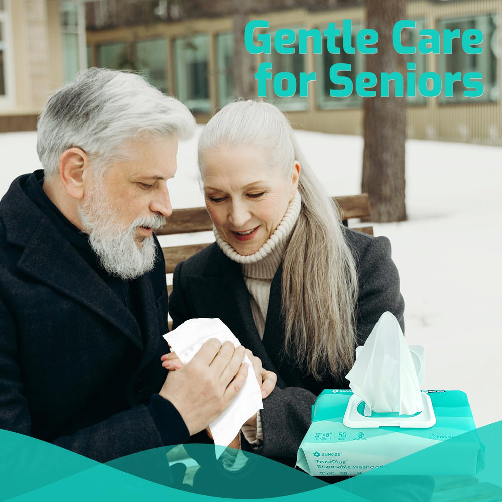 SUNKISS TrustPlus wipes for elderly cleaning and comfort