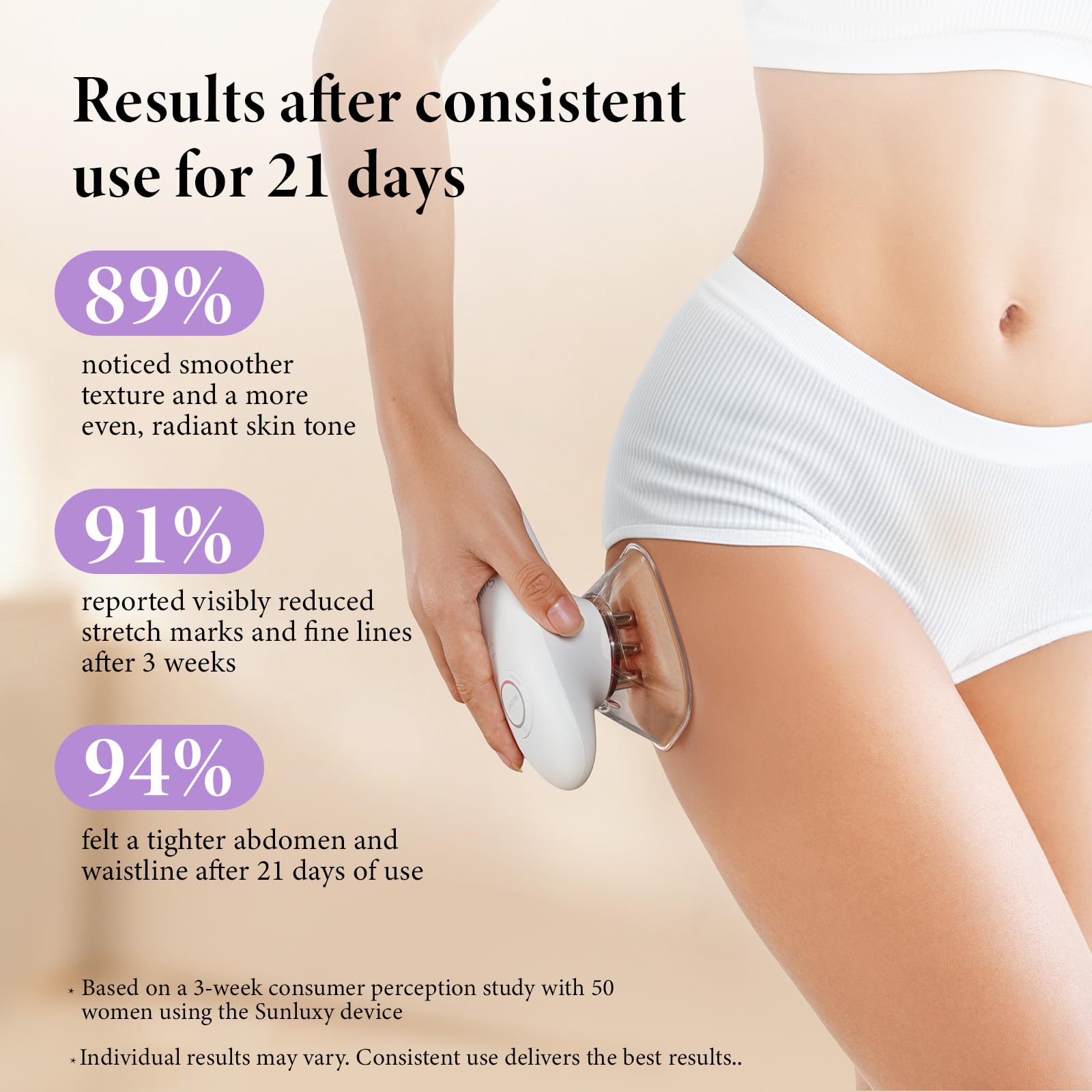 SUNLUXY Face Mode for gentle tightening of delicate skin