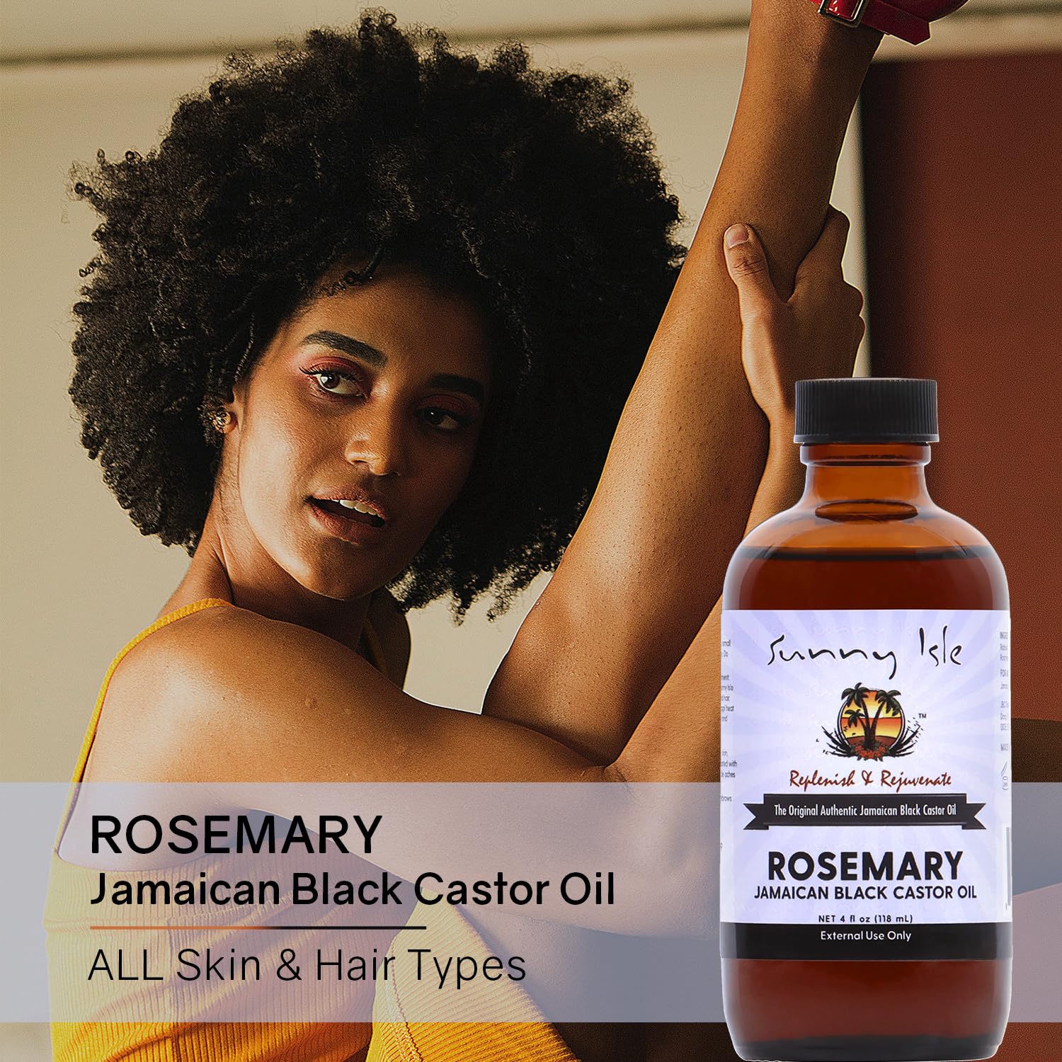 Sunny Isle rosemary oil supports potential growth around thinning edges.