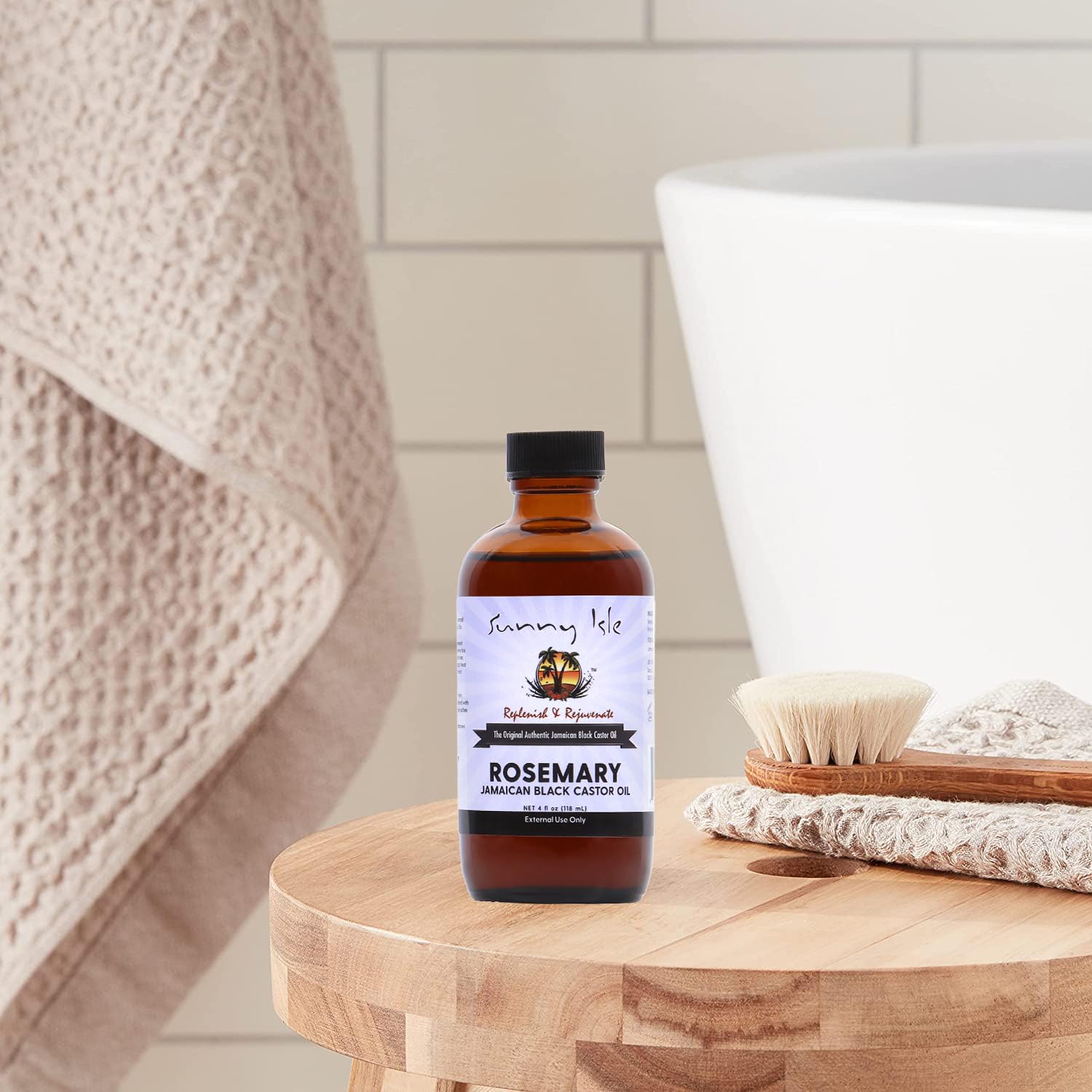Sunny Isle oil glides on skin for lightweight moisturization.