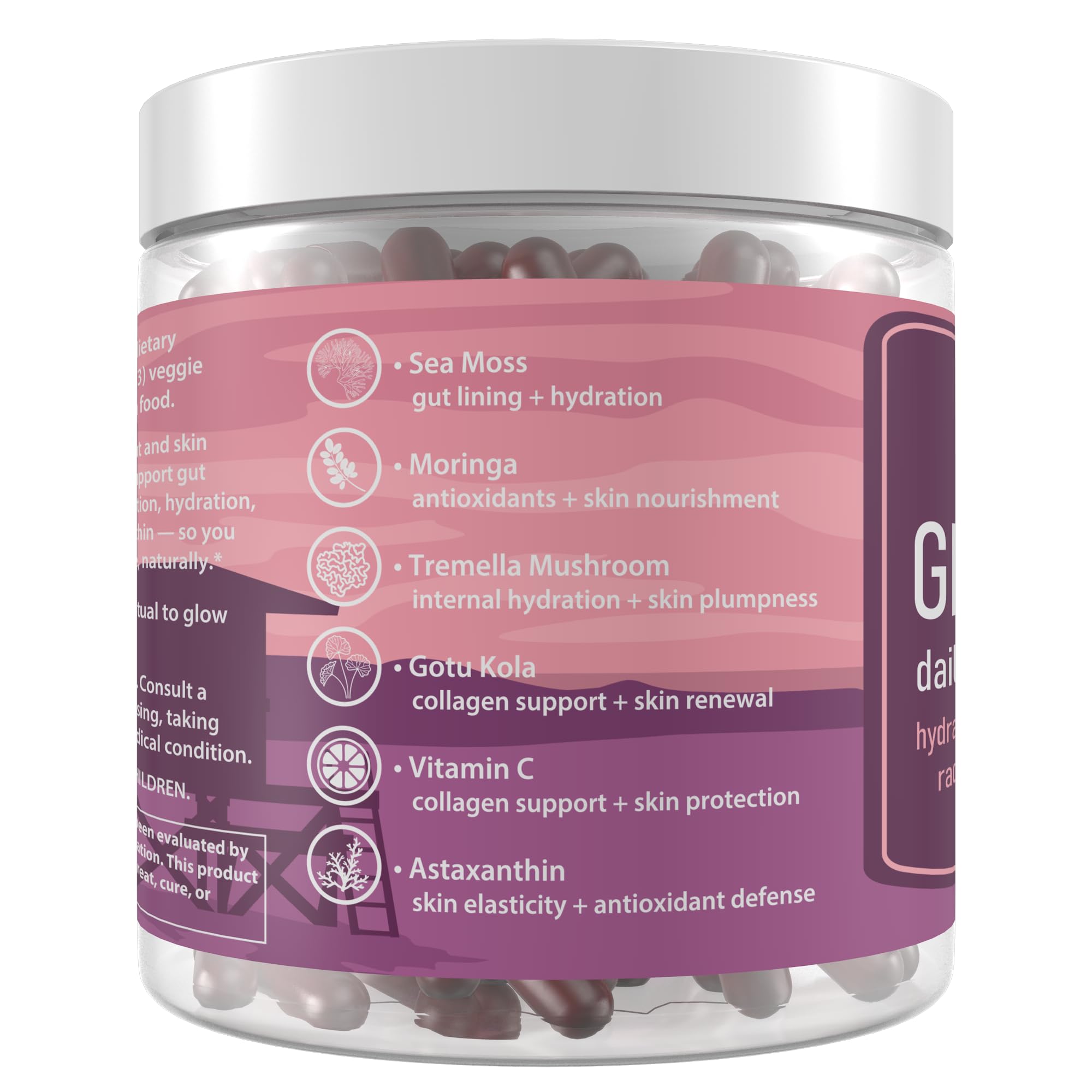 Sunrae Wellness Glowing Skin Tremella image highlighting hydration support.