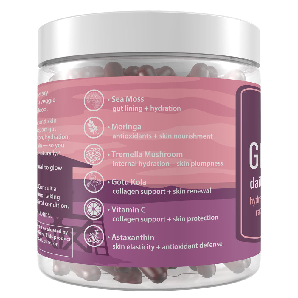 Sunrae Wellness Glowing Skin Tremella image highlighting hydration support.