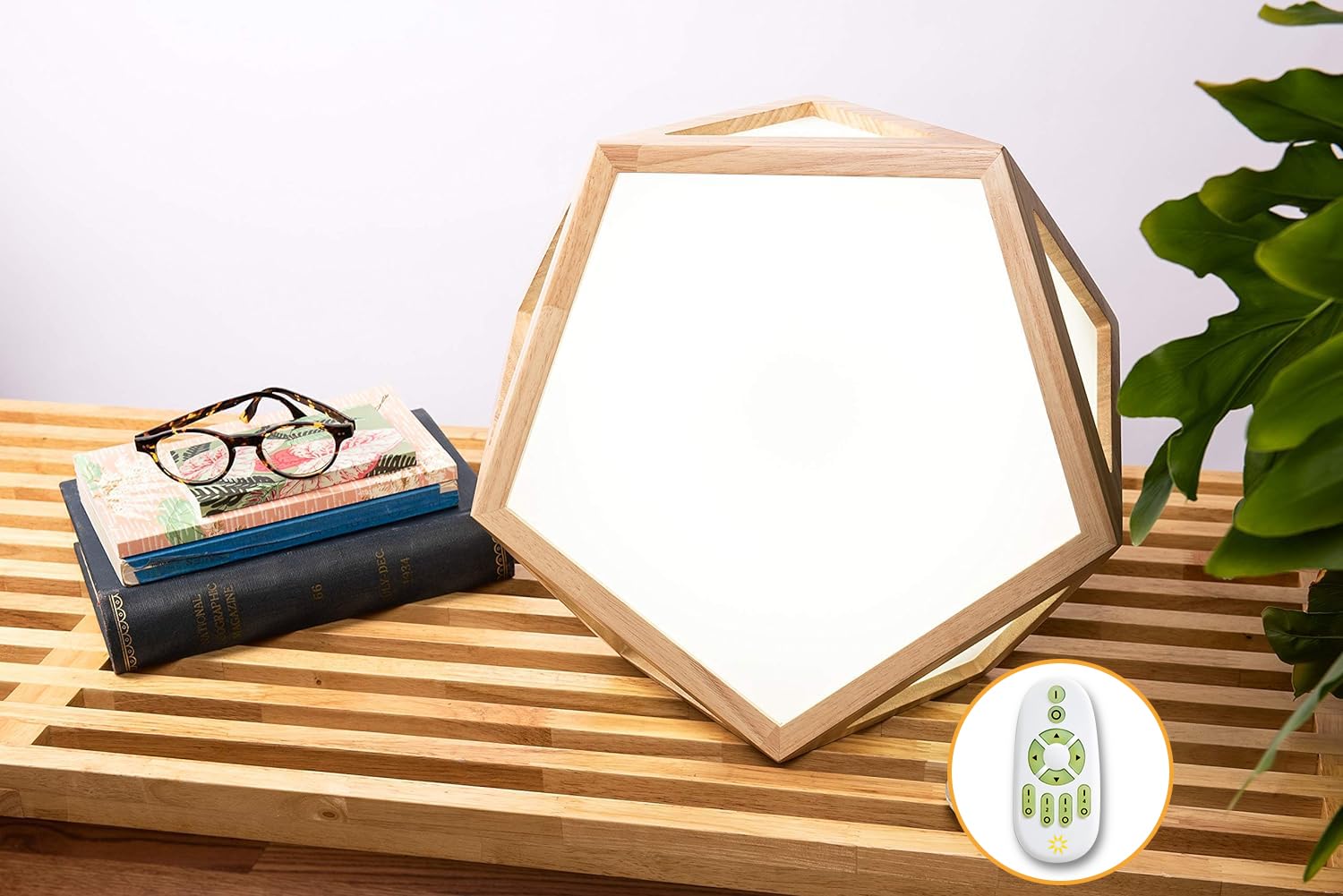 Large full-size light panel provides wider coverage for larger rooms