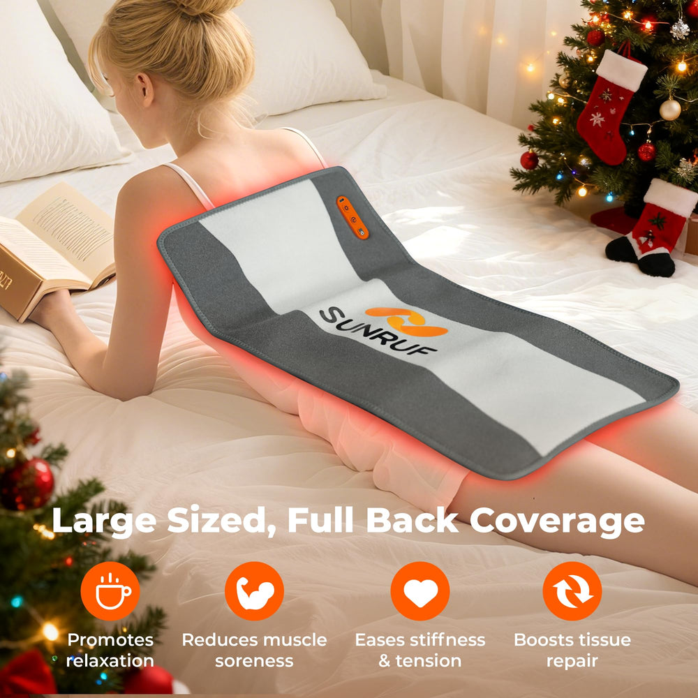Sunruf red light therapy pad targets the waist for comfortable, flexible use