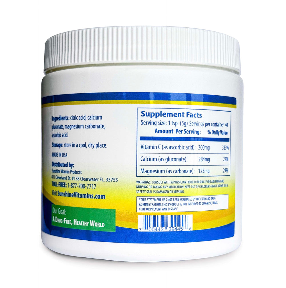 CalMag-C powder being poured, illustrating quick absorption