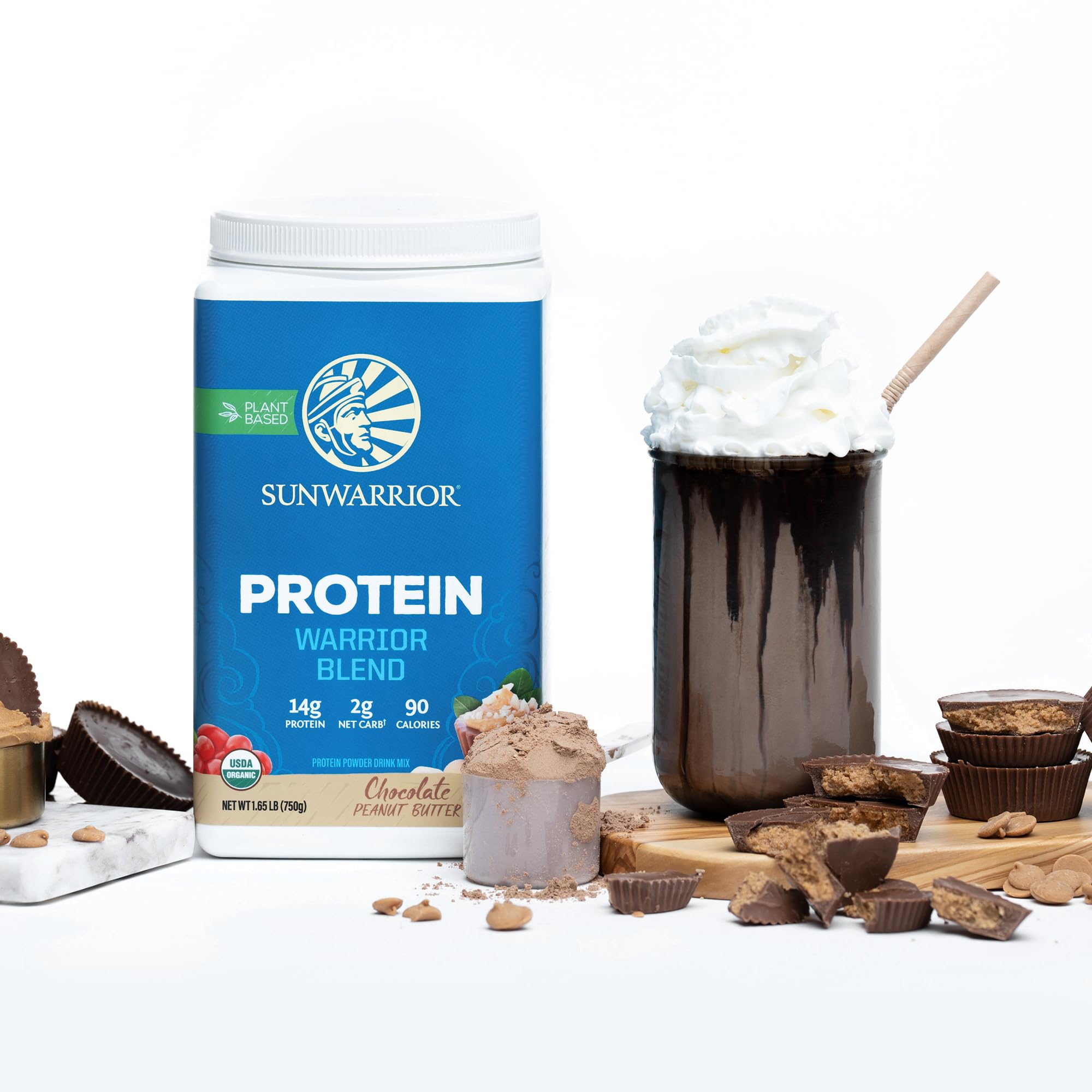 Sunwarrior athlete during training with protein bottle suggesting performance support.