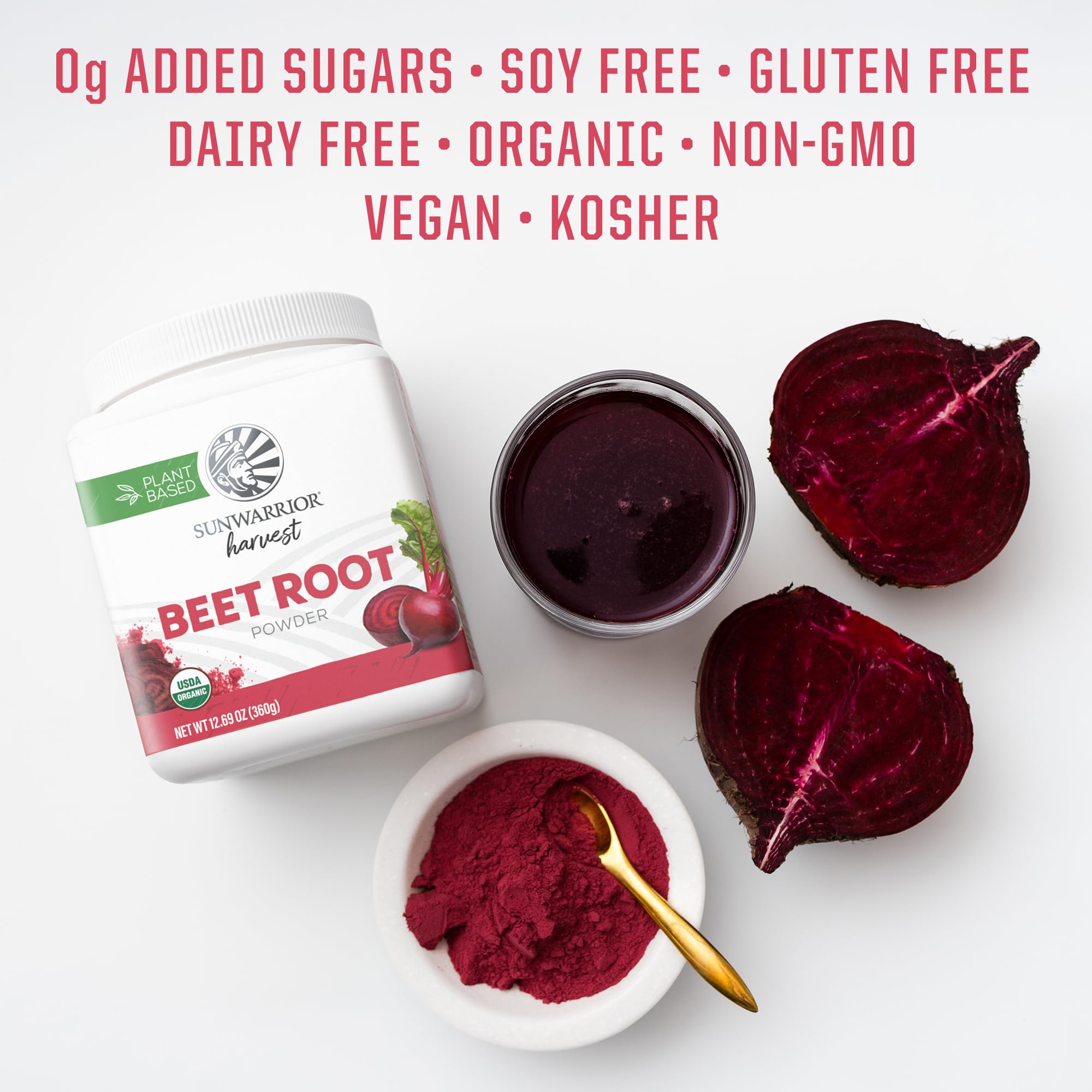 Sunwarrior Beet Root Powder in acai pudding for natural fiber and color.