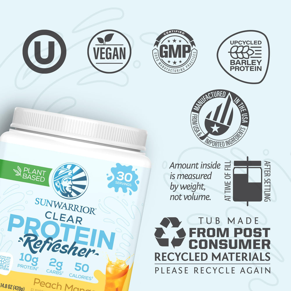 Shaker with Sunwarrior Clear Protein delivers quick, clean mix for post-workout recovery.