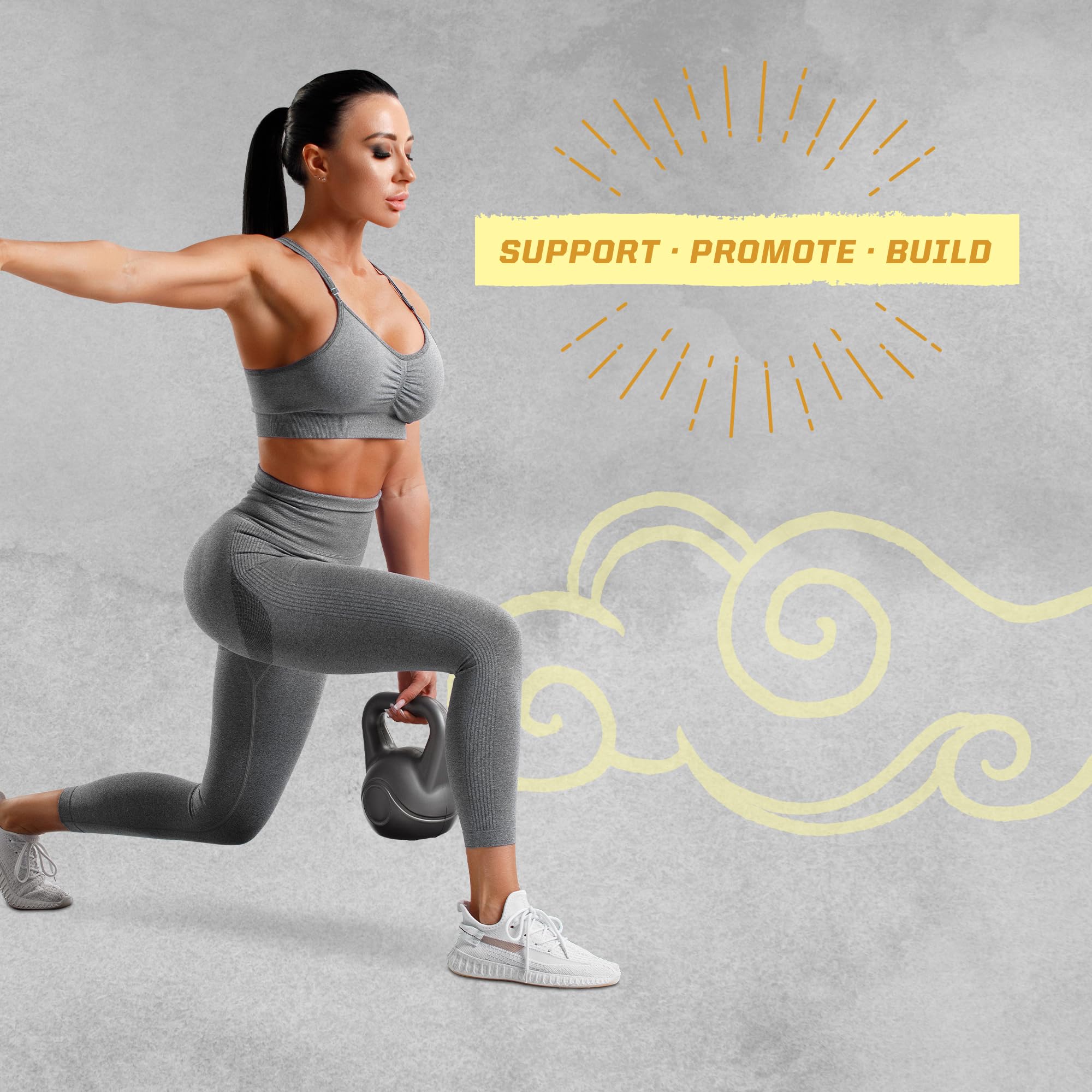 Sunwarrior Creatine Monohydrate Powder kitchen counter image highlights easy daily use.