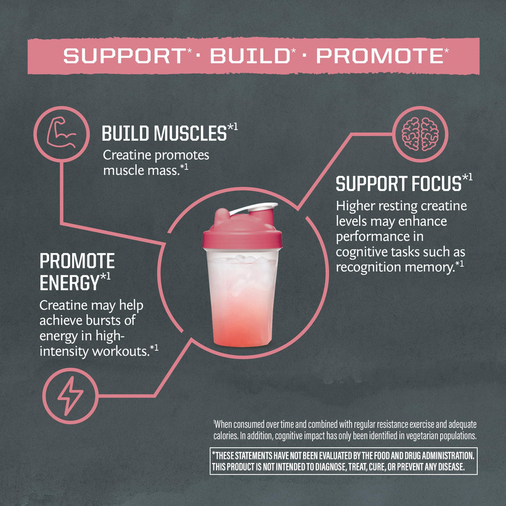 Sunwarrior Creatine Monohydrate powder in shaker for smooth shakes and steady energy