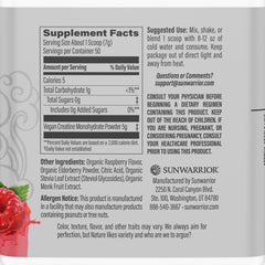 Sunwarrior Creatine Monohydrate powder scoop demonstrates easy daily mixing.