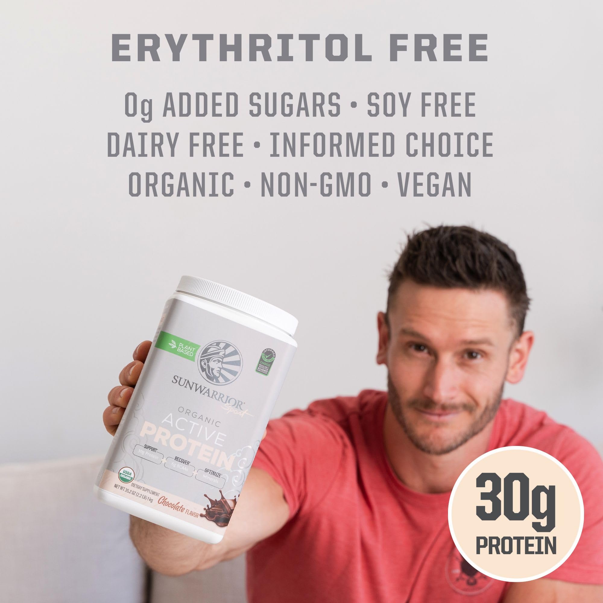 Sunwarrior digestive enzyme probiotic packaging emphasizing gut-friendly support