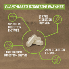 Close-up of Enzorb capsules emphasizing plant-based formula